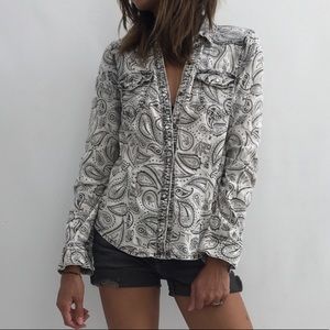 H&M Paisley Button up